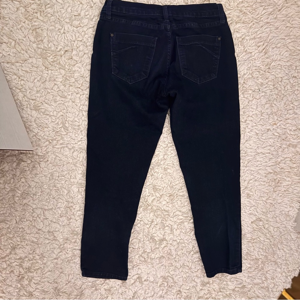 James Jeans twiggy, crop dark Navy Blue mid Rise Skinny Cotton Jeans Size